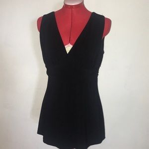 B.Moss Long Black Tank Top Sz M